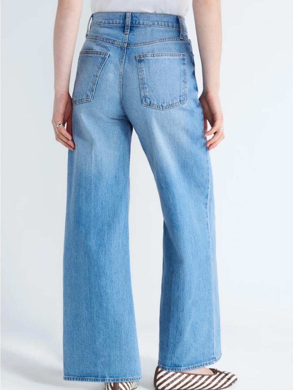 Wide Leg Women's Jeans in Medium Blue Free Assembly size 8 - Picture 7 of 8